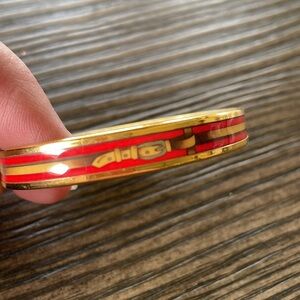 Hermes Narrow Enamel Bangle Bracelet